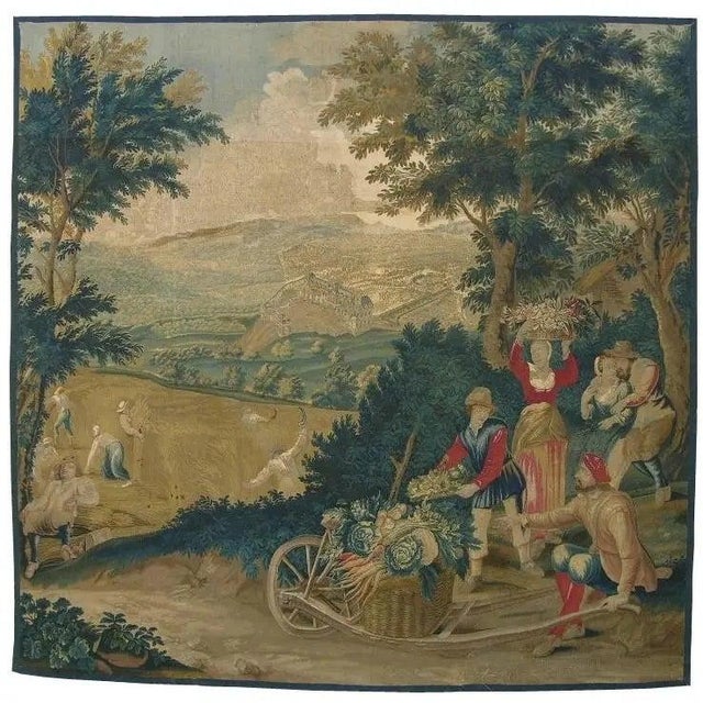 Textile 17th Century Antique Brussels Tapestry For Sale - Image 7 of 9