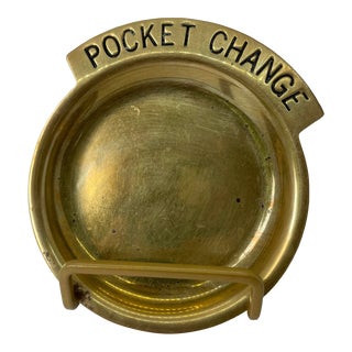 Mid 20th Century Brass Pocket Change Tray/Plate For Sale