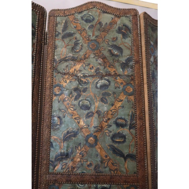 Antique Cordoba Leather Screen, 1600s For Sale - Image 14 of 16