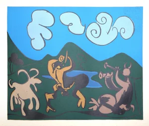 1980s "Faunes et Chevre" (31) Linocuts After Pablo Picasso