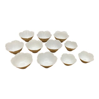 1970s Collection of Nesting Lotus Bowls- Set of 11 For Sale
