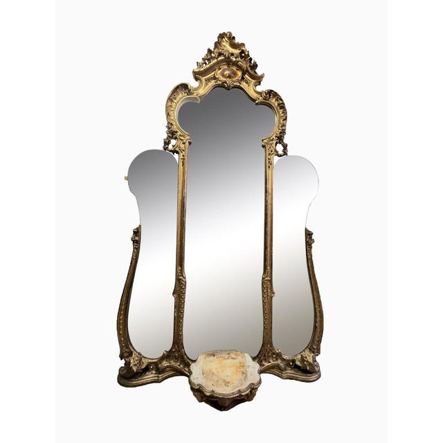 Late 19th Century French Gilded Wood Mirror, 1890 For Sale - Image 5 of 10