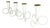 White Candleholders by Gunnar Ander for Ystad-Metall, Sweden, 1950s, Set of 4 For Sale