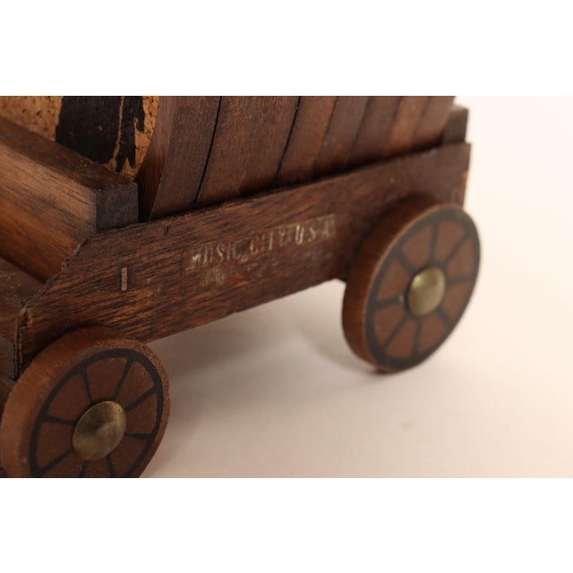 Vintage Western Set of Eight Horse Motif Coasters With Covered Wagon Carrier For Sale - Image 15 of 16