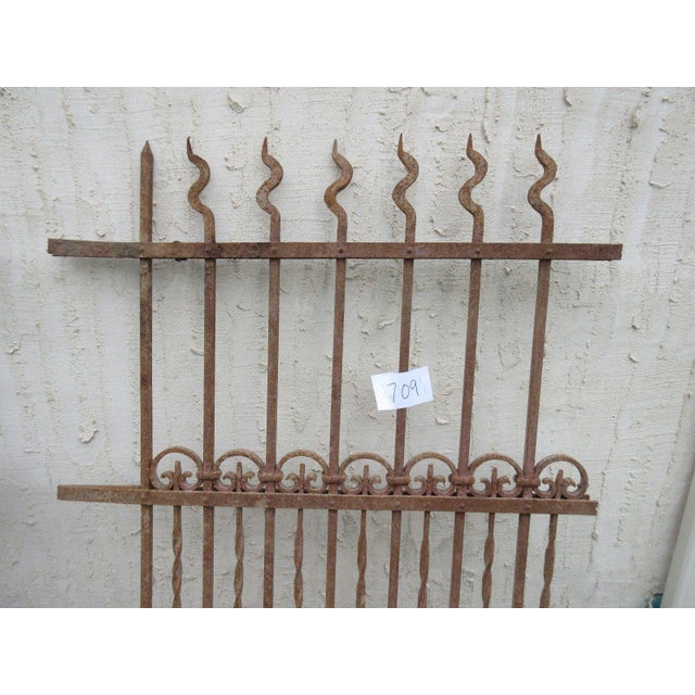 1900 - 1909 Antique Victorian Iron Architectural Salvage Door For Sale - Image 5 of 7