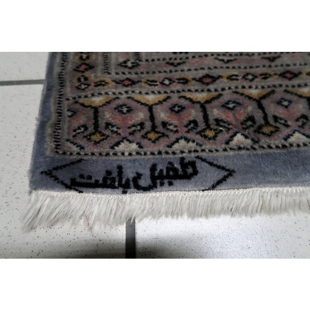 Textile 1950s, Vintage Uzbek Bukhara Handmade Rug 3 X 5 For Sale - Image 7 of 12