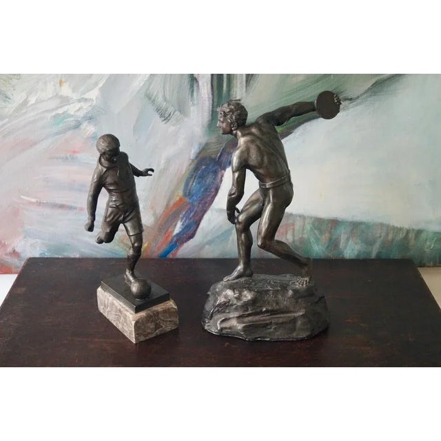 Art Deco Bronze Statues, Germany, 1930s, Set of 2 For Sale - Image 11 of 13