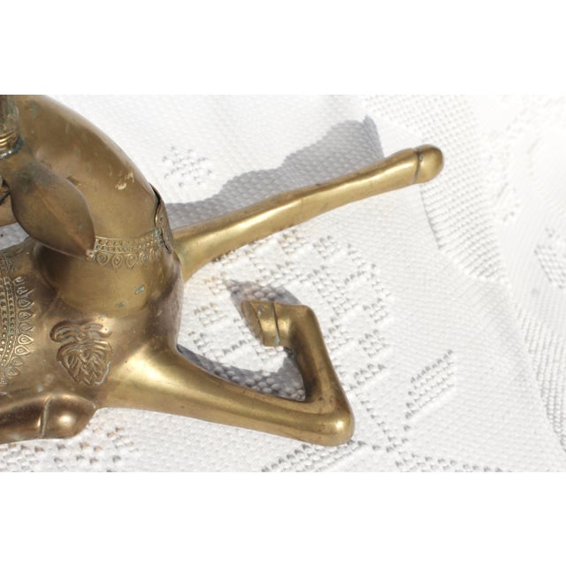 Large Brass Reclining Deer Attributed to Sarreid From the 1960s For Sale - Image 6 of 12