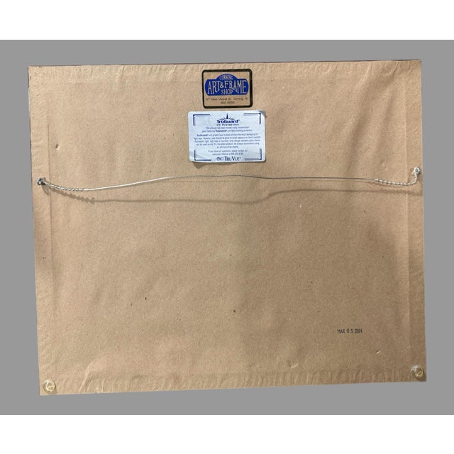 Italian Vintage Watercolor Painting of an Italian Vineyard Artist Signed For Sale - Image 3 of 4