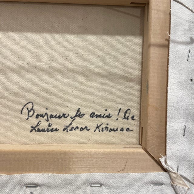 Late 20th Century Original Signed Impressionist Oil Painting of Canadian Village in Quebec by Louise Lecor Kirouac For Sale - Image 9 of 12