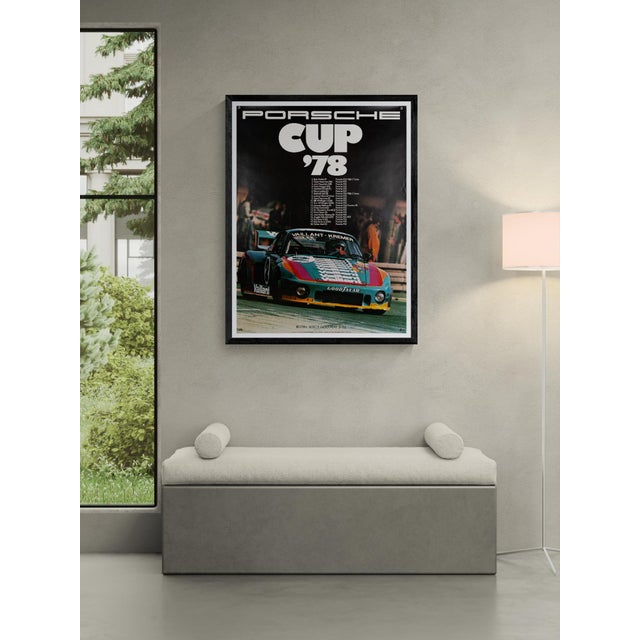 This original 1978 Porsche Cup poster celebrates the prestigious motorsport championship. Designed by Werbeagentur...