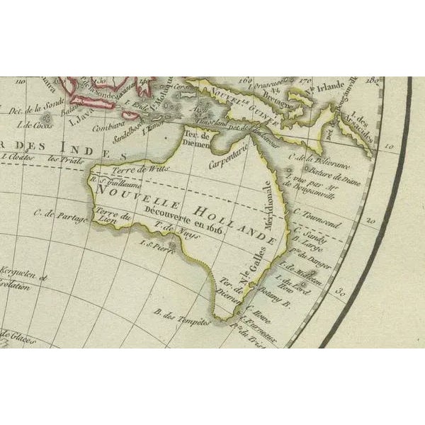 World Map in Two Hemispheres, 1802 For Sale - Image 6 of 9