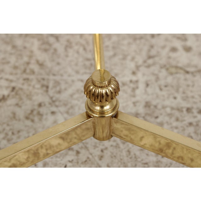 Brass Brass & Glass Round End Table For Sale - Image 8 of 14