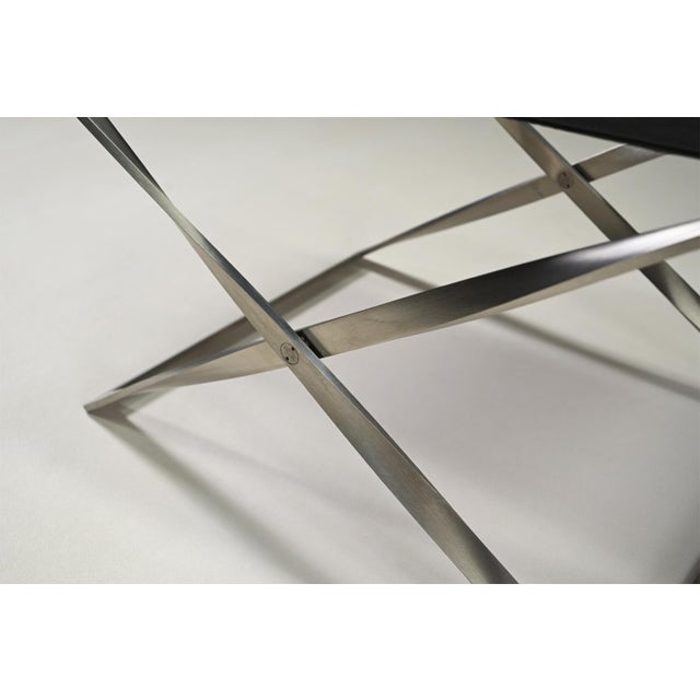 Black Folding Stool PK91 by Poul Kjærholm for Fritz Hansen, Denmark, 1960s For Sale - Image 8 of 10