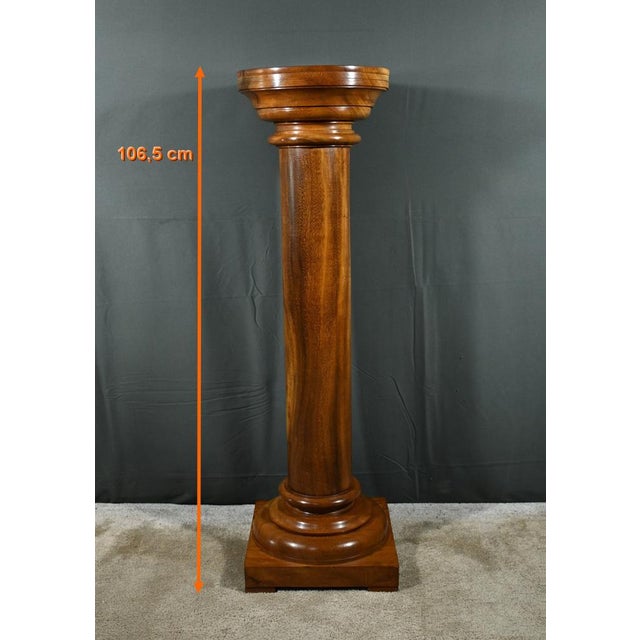 Art Deco Walnut Column, 1930 For Sale - Image 17 of 18