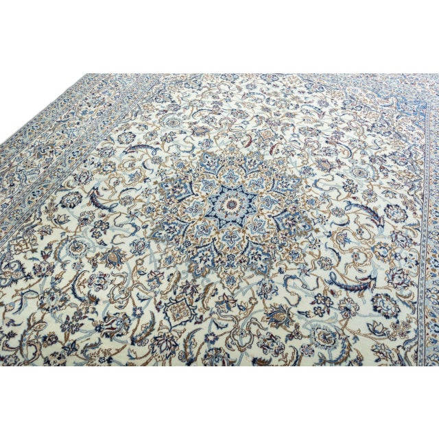 Hand-Knotted Middle Eastern Rug with Silk Details For Sale - Image 5 of 13