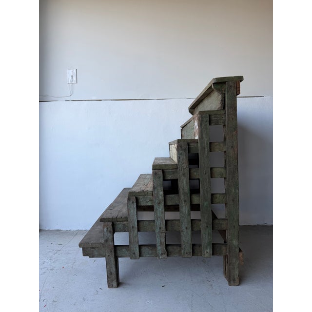 Antique Primitive Handmade Folk Tiered Stand For Sale - Image 4 of 8