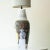 Ceramic Ceramic Floor Table Lamp with Silk Lampshade attributed to R. Houben, 1970s For Sale - Image 7 of 10