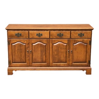 Vintage Ethan Allen Heirloom Maple Diminutive Credenza 10-9006 Nutmeg Sideboard Buffet Server For Sale