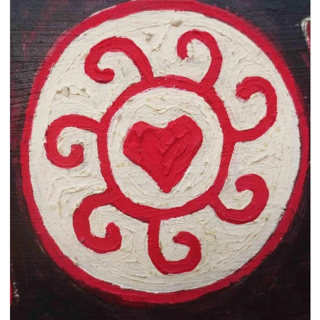 "Sacrificio" is a painting realized by the Italian artist Salvatore Travascio in 1997. Oil painting on canvas mounted on a...