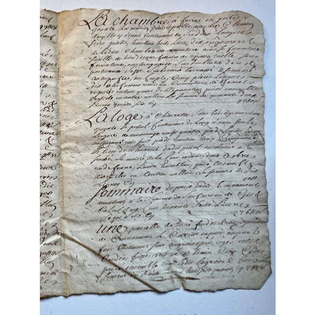 1800 Handwritten French Document on Handmade Paper - For Sale In Monterey, CA - Image 6 of 7