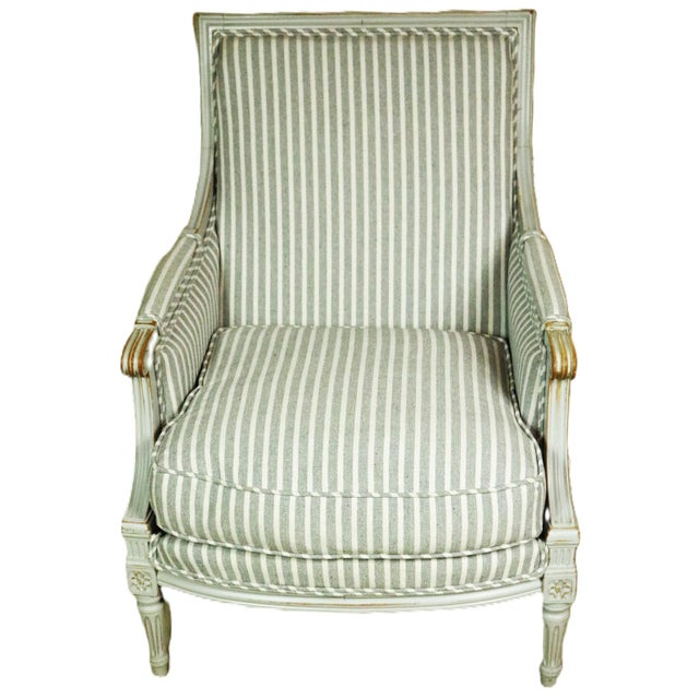 Louis XVI Style Bergeres, a Pair For Sale - Image 4 of 12