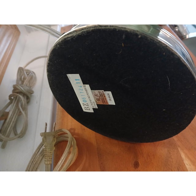 2010s Vintage Ethan Allen Adjustable Chrome Desk Lamps, a Pair For Sale - Image 5 of 12