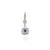 1.14ct Cushion Cut Natural Blue Sapphire Diamond Halo Pendant in 14k White Gold For Sale - Image 9 of 16