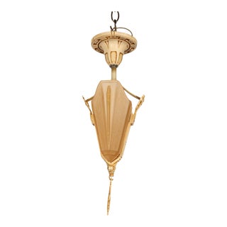 Gold Art Deco Fixture by Markel For Sale
