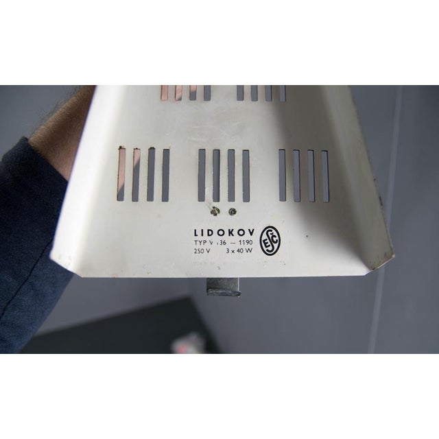 Mid-Century Plastic and Metal Chandelier attributed to Lidokov, Czechoslovakia, 1970s For Sale - Image 14 of 15