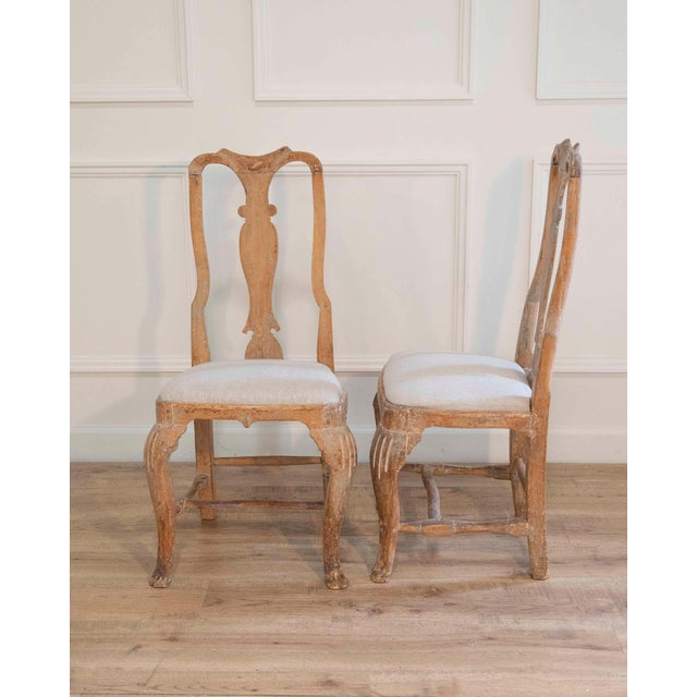Pair of Swedish Rococo Chairs with Traces of Original Paint, Circa 1770 For Sale - Image 12 of 13