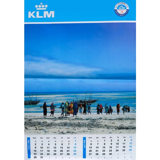 Blue 1998 Dutch Travel Calendar, Klm Worldwide (Complete) For Sale - Image 8 of 9