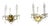 Antique Brass and Lead Crystal Wall Lamps from Palwa, 1960s, Set of 2 For Sale