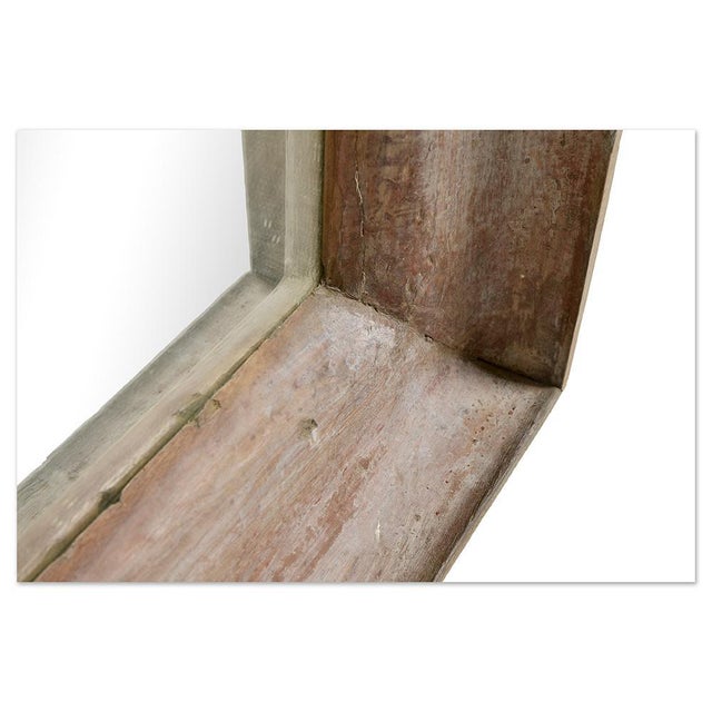 Large Antique Solid Wood Mirror For Sale - Image 5 of 7