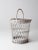 Mid 20th Century Vintage White Wicker Basket For Sale - Image 5 of 13
