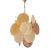 Italian Murano Chandelier – 24 Disks in Rose, Yellow and White For Sale