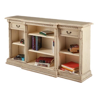 Marlborough Solid Walnut Bookcase With Two Drawers For Sale