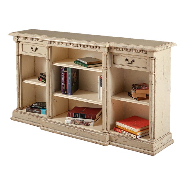 Marlborough Solid Walnut Bookcase With Two Drawers For Sale