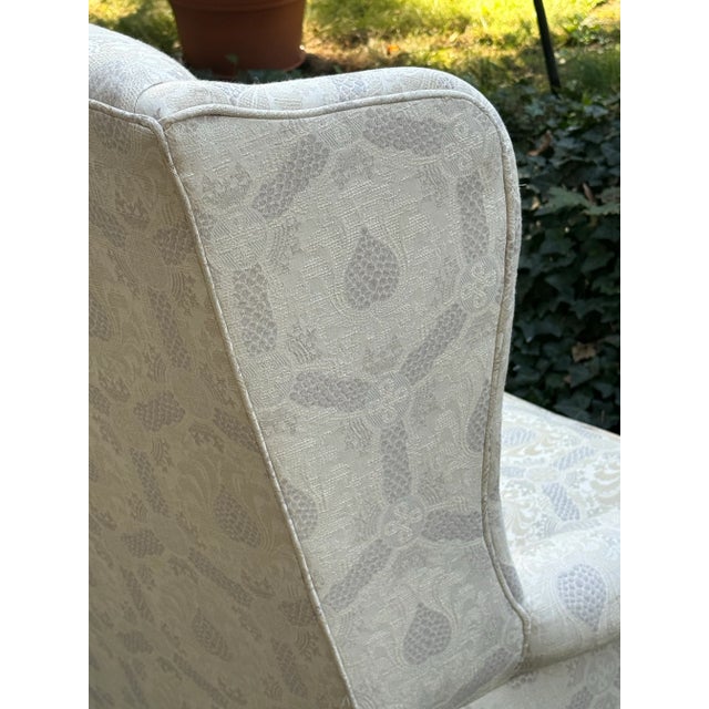 Traditional Chippendale Style Wingback Chair For Sale In New York - Image 6 of 9