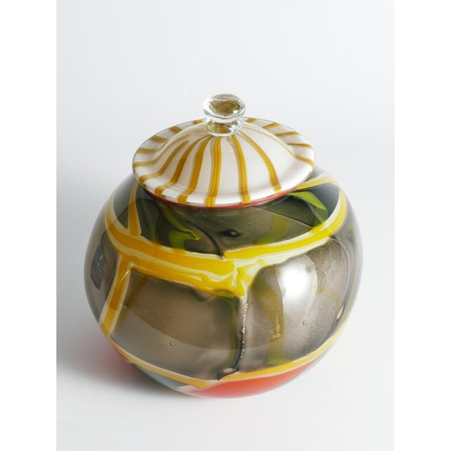 Contemporary Large Studio Glass Lidded Jar by Ragnar Klenell, Sweden, 2012 For Sale - Image 3 of 18