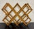Wood Vintage Traditional Accordion Expanding Folding 8 Bottle Wood Wine Rack For Sale - Image 7 of 7