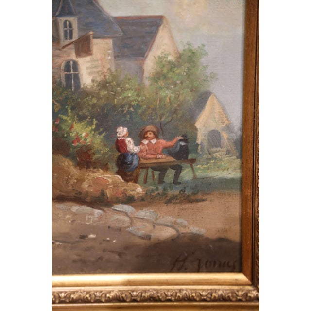 Pair of 19th Century French Tavern Genre Scene Oil Paintings Signed H. Jonas For Sale - Image 14 of 16