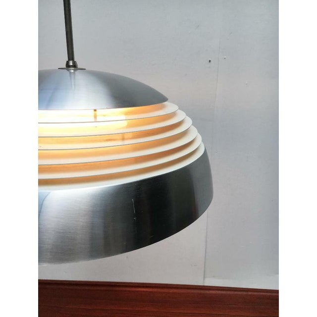 Mid-Century German Space Age Aluminum and Glass Pendant Lamp from Doria, 1960s For Sale - Image 14 of 18