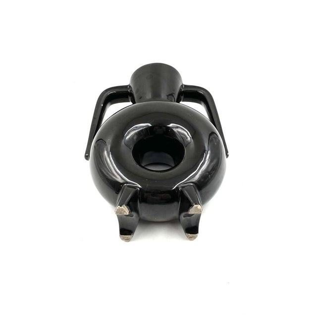 Organic Black Ceramic Vase, France, 1970s For Sale - Image 16 of 18