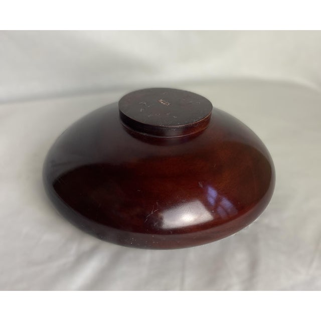 Vintage Handmade Wooden Bowl For Sale - Image 4 of 8
