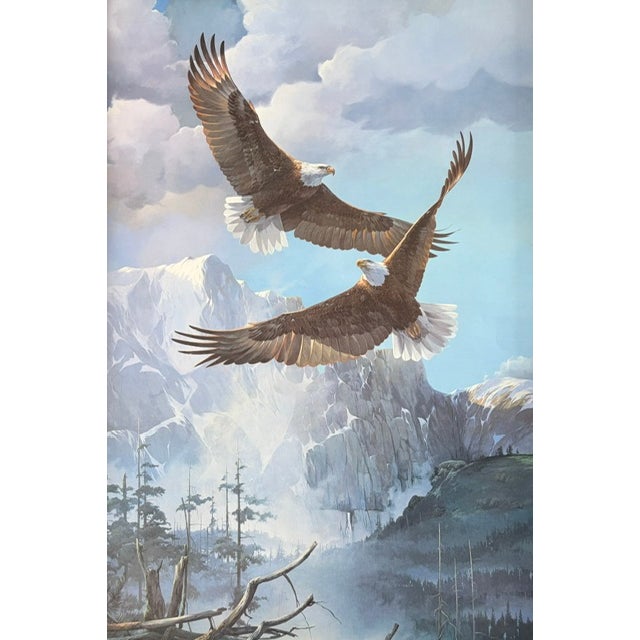 Bring the majesty of the American wilderness into your home with this highly collectible, masterfully custom-framed...