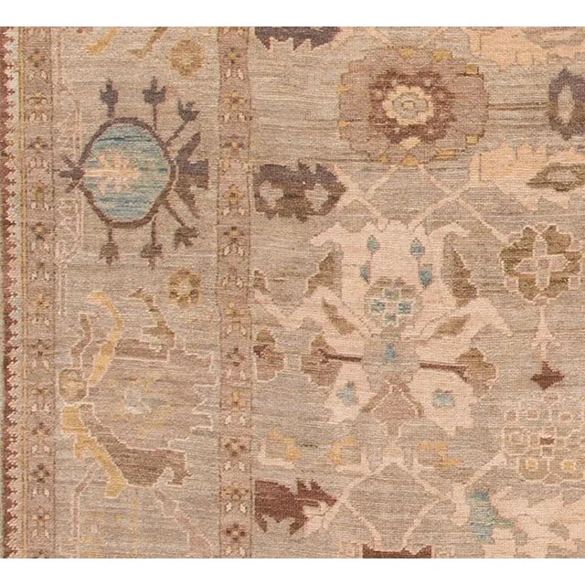 This modern reinterpretation of timeless Sultanabad design is beautifully manifested in a hand-knotted wool rug,...