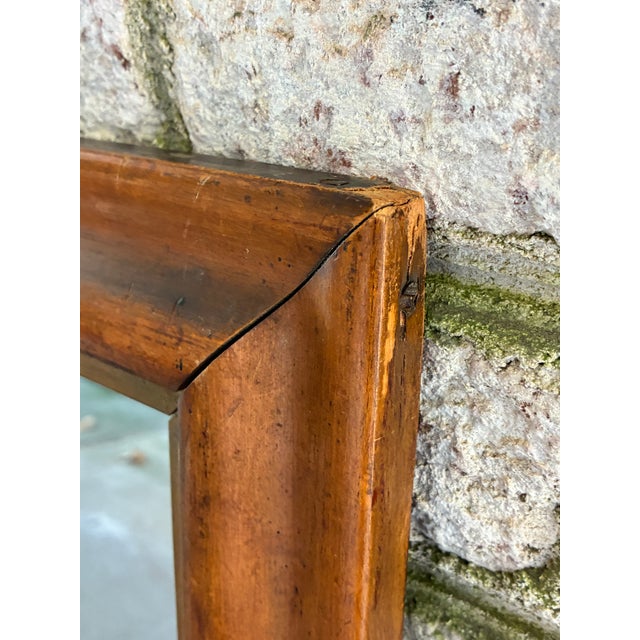 Vintage Wooden Mirror, Early American For Sale - Image 13 of 15