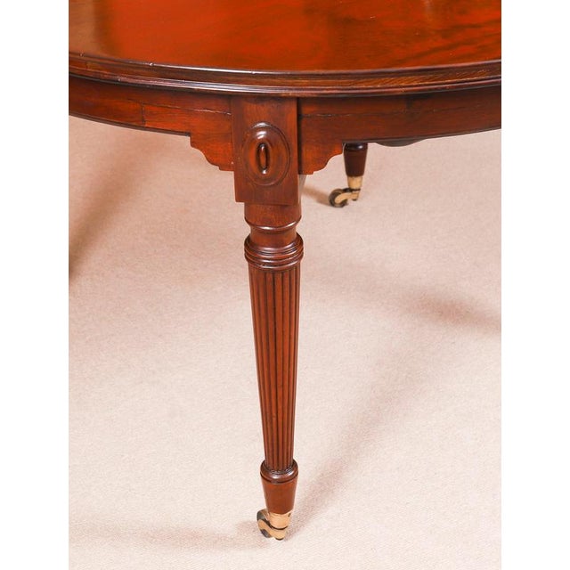 Antique Victorian Extending Dining Table and Swagback Chairs, 1880s, Set of 9 For Sale - Image 9 of 15