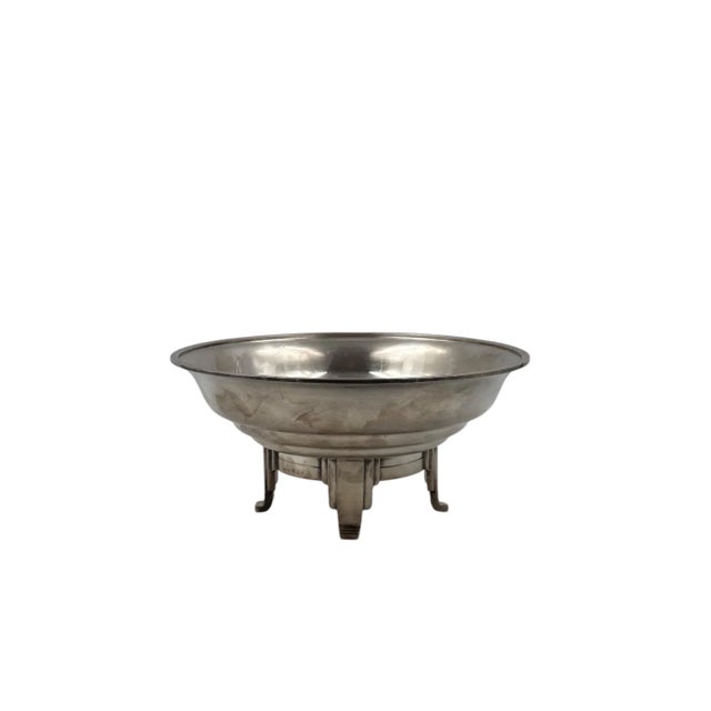 Silver Art Deco Silver-Plated Coup / Vide Poche, Ercuis France 1940s For Sale - Image 8 of 10